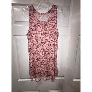 Logo Layers Tunic Tank Top in Animal Print Size L